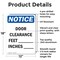 Signmission Door Clearance _ Feet _ Inches, 12 in W x Rectangle, Aluminum OS-2PACK-NS-A-1218-V-11479 - alternate 4